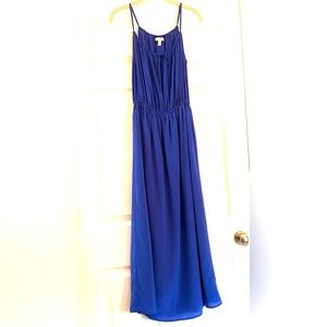 J. Crew Blue Silk Maxi Dress